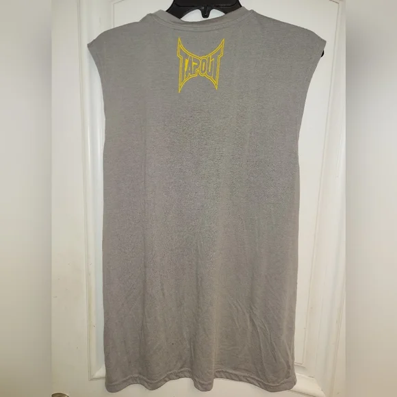 EUC MEN'S TAPOUT "NEVER SURRENDER" SLEEVE-LESS SHIRT GRAY SIZE XL - Picture 4 of 6